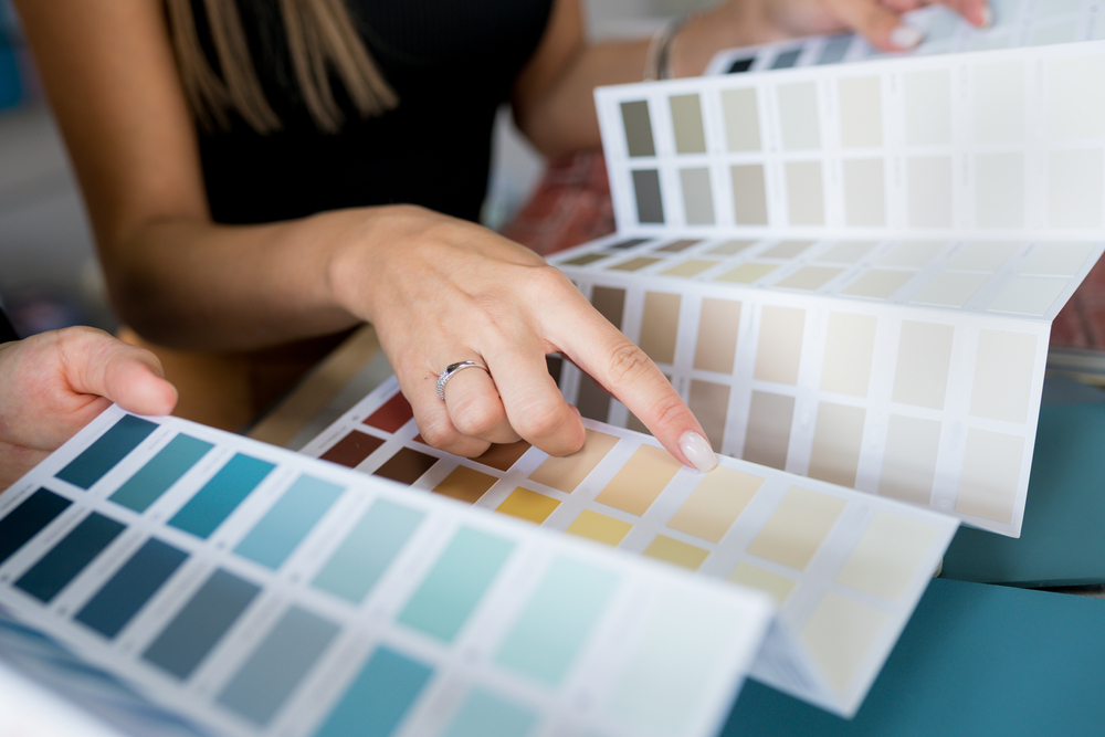 couple picking out home paint colors