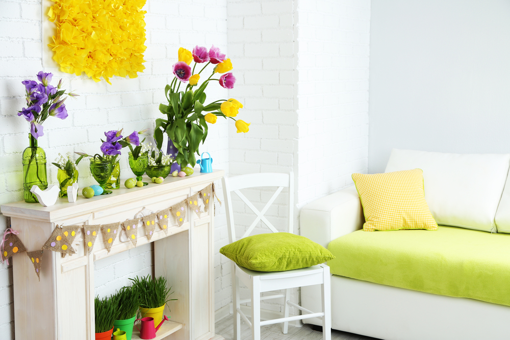 spring pastel decor for living room