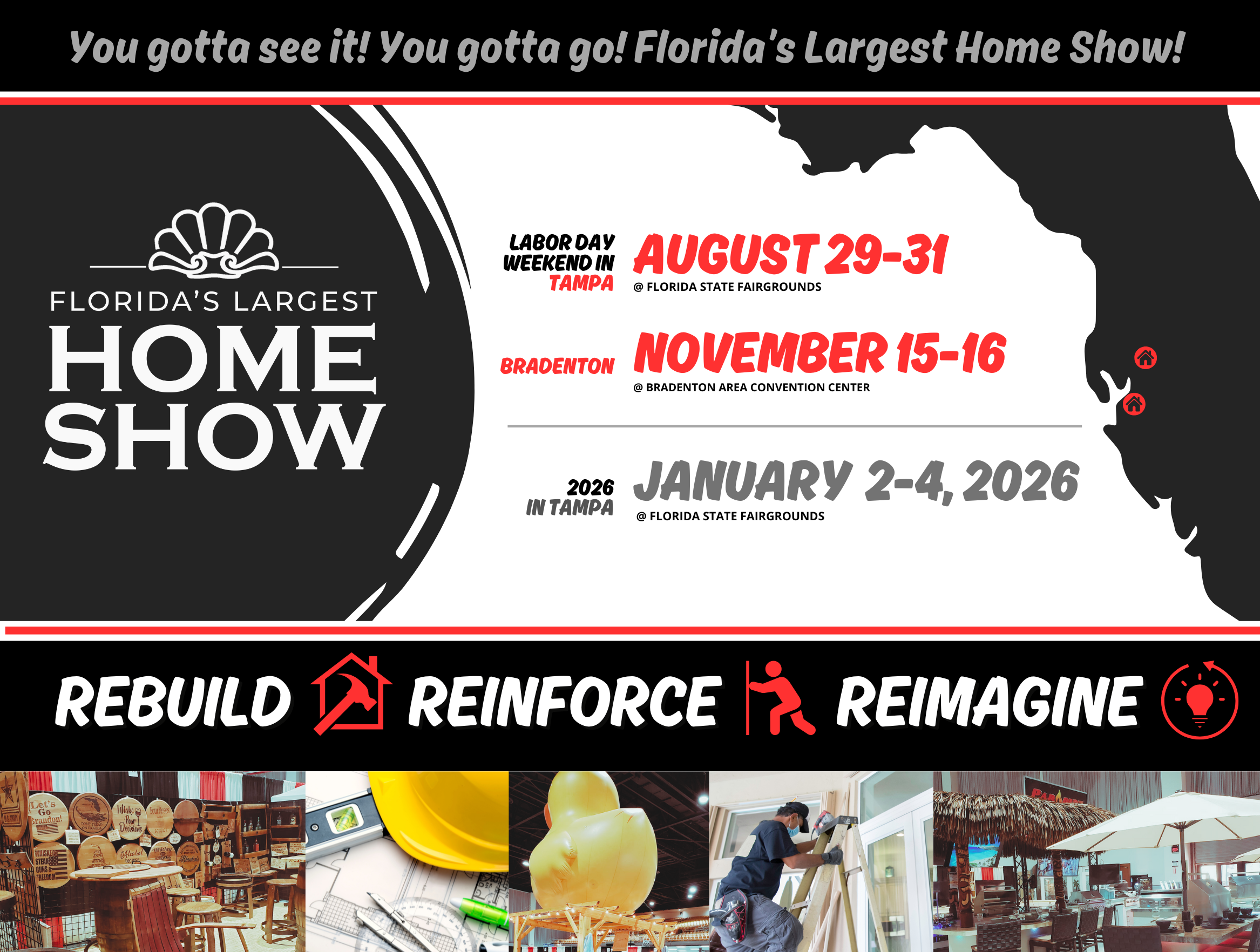 Florida’s Largest Home Show is expanding with more dates and new, bigger locations!
